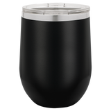 Laser Engraved, Personalized 12oz Wine Tumbler | Black