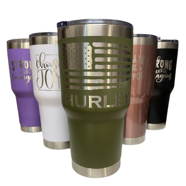Laser Engraved Stainless Steel Insulated Tumblers