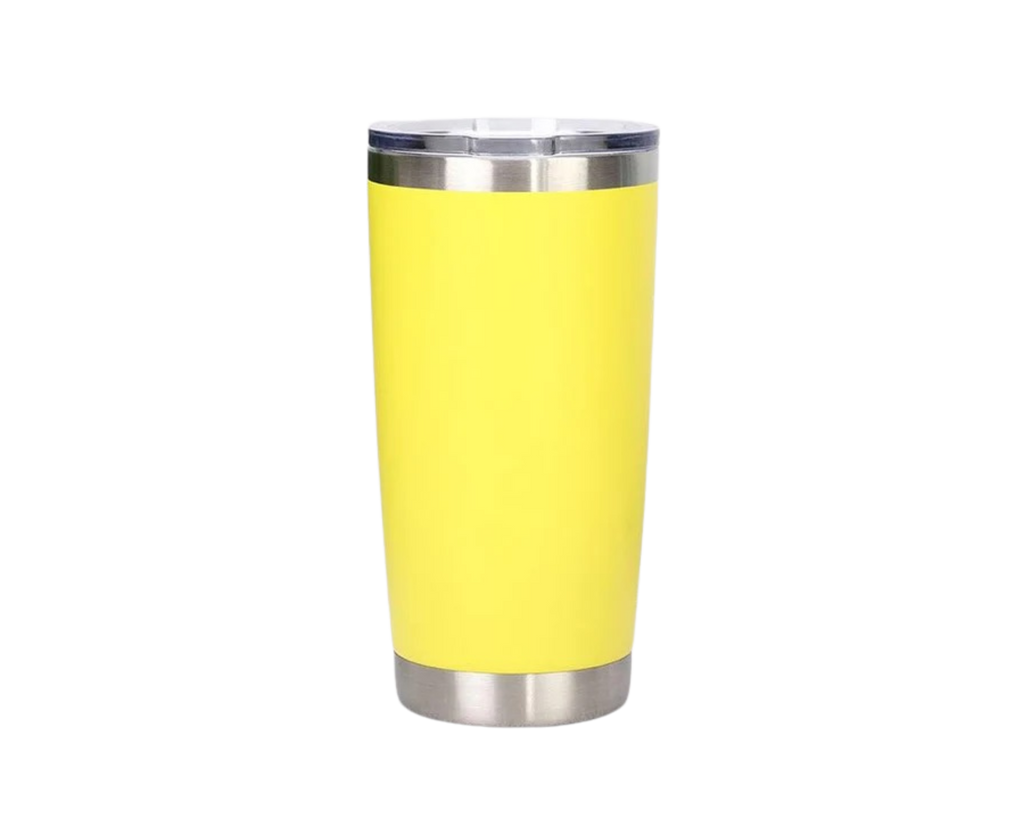 20 oz. Yellow Powder Coated Tumbler