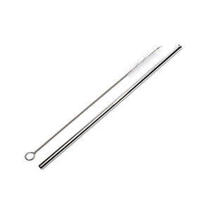 Stainless Steel Straw w/Cleaning Brush - 8